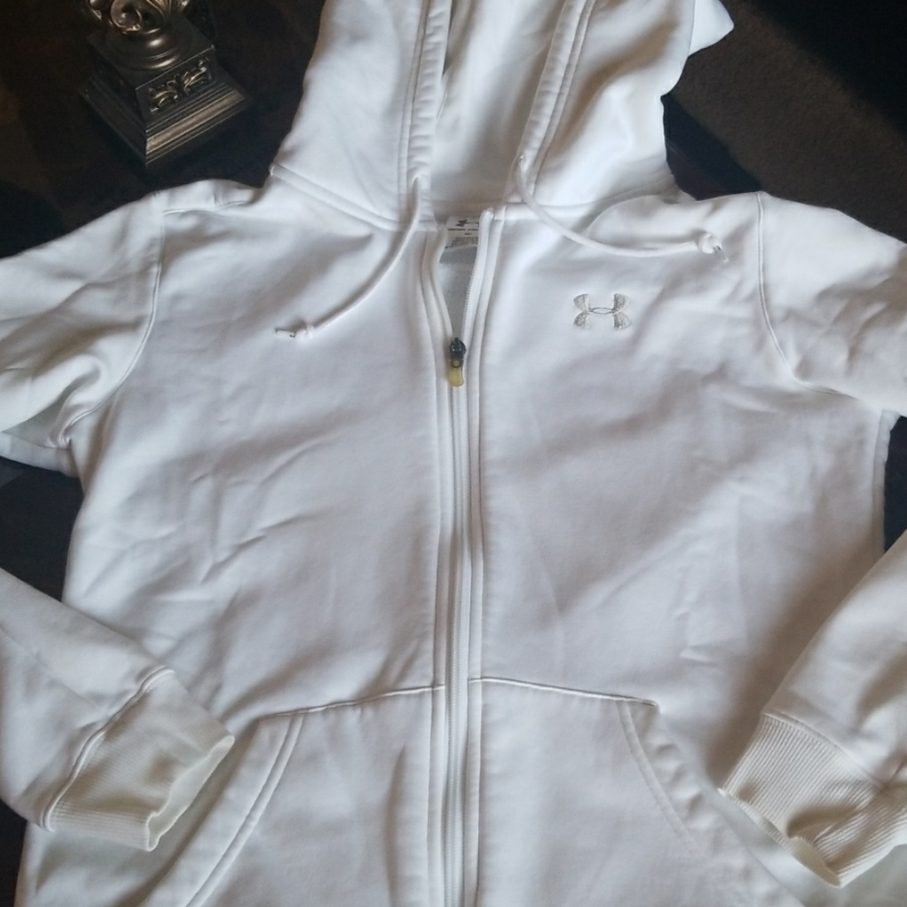 Ander armour white hoodie sweatshirt sz md